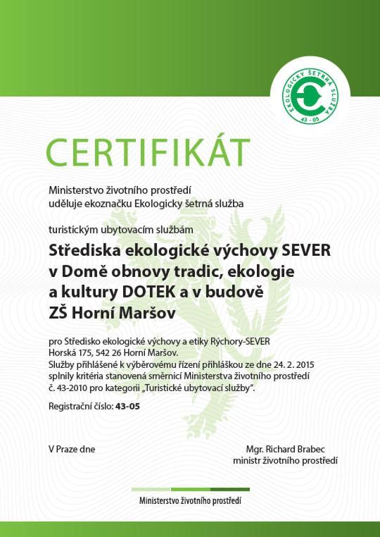 Ekocentrum Dotek Horní Maršov Exterior foto